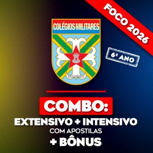 Combo: Curso 100% Digital + Extensivo + Intensivo + Bônus | Colégios Militares - Exército (6° ano)