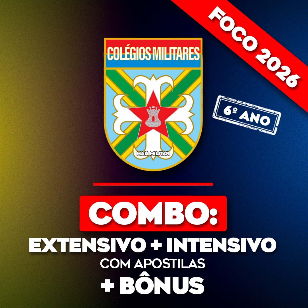 CM6 Total: Preparatório Completo + 4 Apostilas Impressas + Bônus para Colégios Militares do Exército (6º ano)