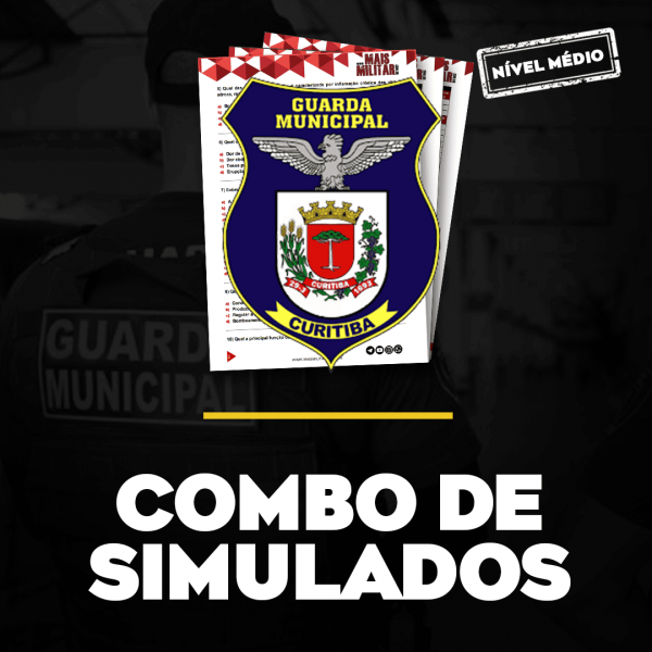 Combo 5 Simulados para a Guarda Municipal de Curitiba - PR (Pré-Venda)
